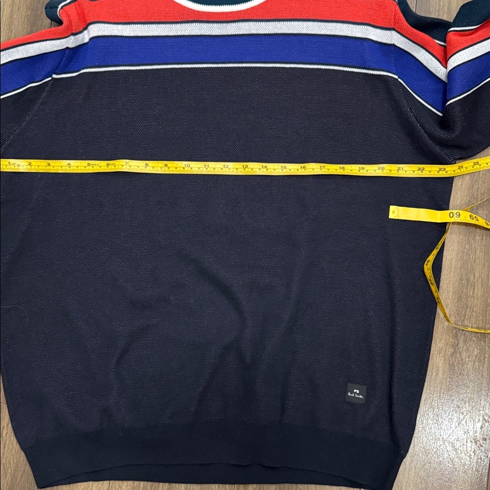 Paul Smith Men's Luxury 100% cotton Multicolor Striped Sweater XL - Picture 6 of 6